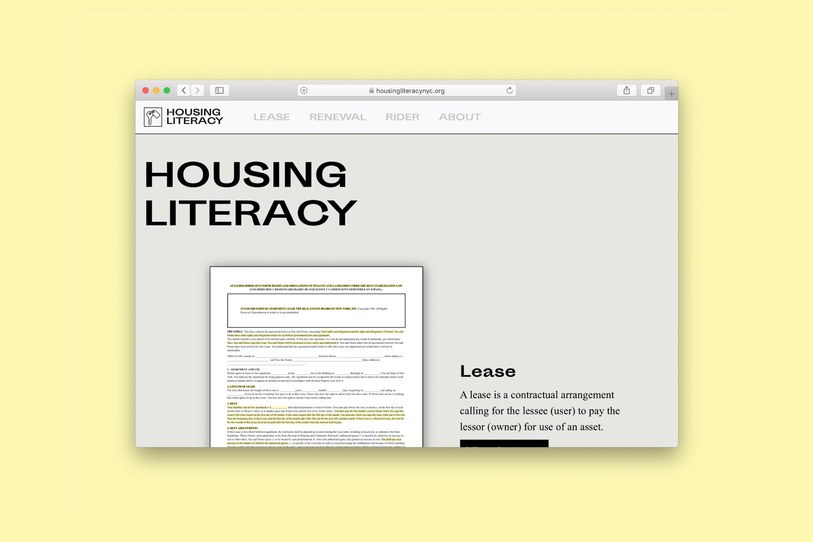 Housing Literacy Website
